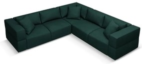 Divano angolare verde variabile Esther - Milo Casa