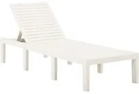 Lettino Prendisole in Plastica Bianco 315826