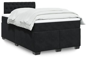 Giroletto A Molle Con Materasso Nero 120x200 Cm İn Velluto /