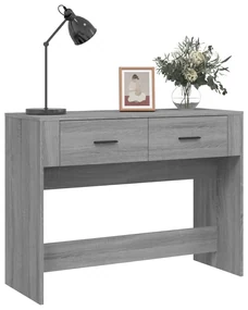 Tavolo consolle grigio sonoma 100x39x75 cm in legno multistrato