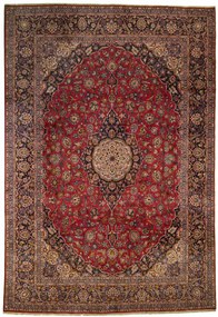 Kashan Tappeto persiano 410x280 Rosso (Iran) Annodato A Mano