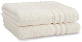 Set di asciugamani tipo terry color crema in cotone 2 pz 90x140 cm Zero Twist – Catherine Lansfield