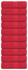 Asciugamani Per Sapone 10 Pz Rossi 30x30cm 360 G/m² 100% Cotone /