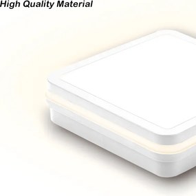 Brilagi - Lampada da esterno LED con sensore BENE LED/18W/230V 22x22 cm bianca IP54