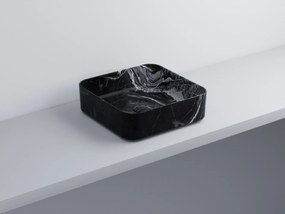 Cielo Shui Comfort lavabo da appoggio 40x40 quadrato senza troppopieno breccia arabescata