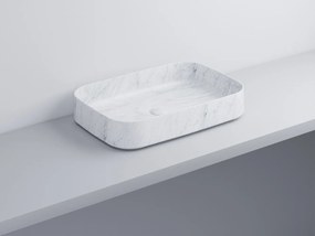 Cielo Shui Comfort lavabo da appoggio 60x40 senza troppopieno carrara statuario