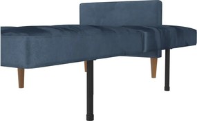 Divano letto in velluto blu 207 cm Lilly - Støraa