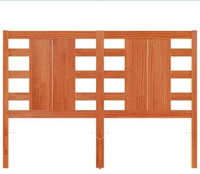 Testiera marrone cera 135 cm in legno massello di pino