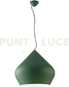 Lampadario a sospensione tholos verde e bianca 1 luce attacco e27 5...