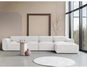 Divano angolare componibile bianco (con penisola a destra) Flex Felix – Miuform