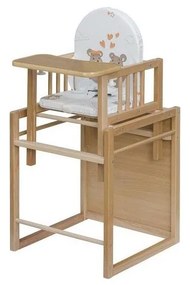 COSING - Seggiolone da pranzo per bambini 2 in 1 Viktoria faggio/bianco