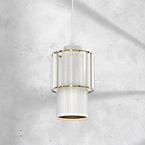 Lampadario a sospensione con filo BLANCO 1xE27/60W/230V bianco