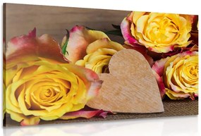 Quadro su tela – Rose gialle di San Valentino