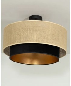 Plafoniera SARTA 1xE27/60W/230V nero/juta