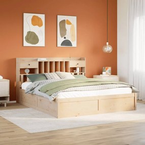 Giroletto Senza Materasso 180x200 Cm İn Legno Massello Di Pino /