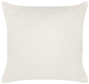Copriletto trapuntato con cuscini crema 160 x 220 cm RUDKHAN Beliani