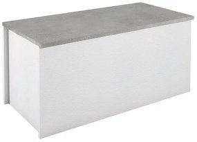 Baule panchina TERRANEO in truciolare bianco L 90 x H 45 cm