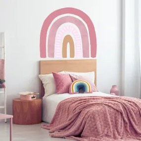 Adesivo murale arcobaleno nei colori rosa antico per ragazze | Inspio