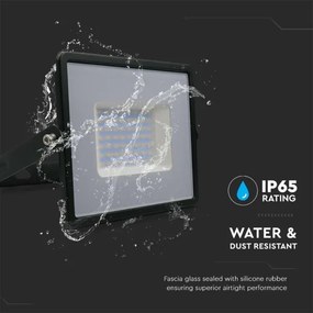 Riflettore LED LED/50W/230V 6500K IP65 nero