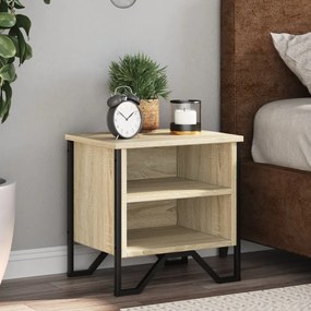 Comodino Rovere Sonoma 40x30x40 Cm İn Legno Multistrato /