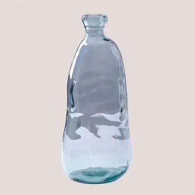 Vaso in vetro riciclato 50 cm Boyte Blu Celeste - Sklum