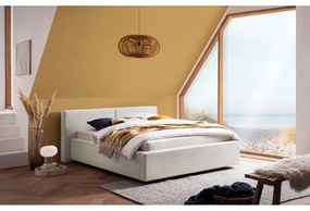 Letto matrimoniale imbottito beige rete non inclusa 140x200 cm Cube – Meise Möbel