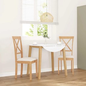 Sedie Da Pranzo Con Cuscini 2 Pz İn Legno Massello Di Hevea /