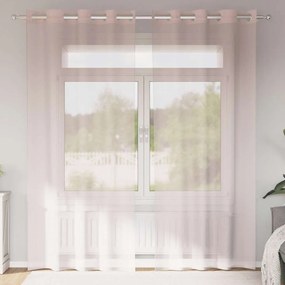 Tende İn Voile Con Occhielli 2 Pz Rosa Chiaro 140x245 Cm /