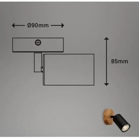 Briloner 2922-015 - Faretto da parete SPOT 1xGU10/9W/230V