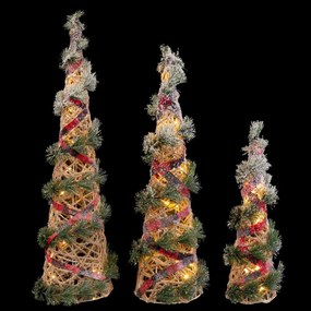 Albero di Natale Multicolore Fibra naturale 20 x 20 x 80 cm (3 Unità)