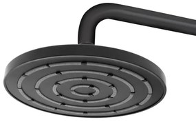 Soffione doccia Ø 20 cm in finitura nero anticalcare Hidra