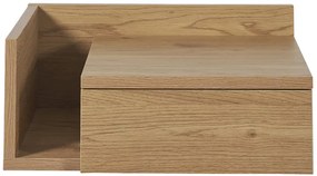 Comodini pensili finitura legno rovere chiaro con cassetto L40 cm (set di 2) NASTY