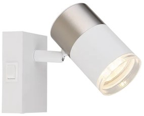 Globo 57851-1 - Faretto da parete BRISBON 1xGU10/25W/230V bianco/cromo