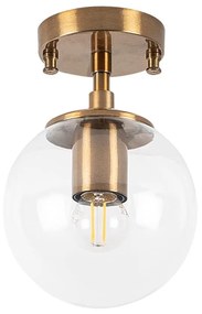 Lampada da soffitto color bronzo con paralume in vetro ø 15 cm Atmaca - Opviq lights