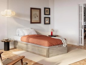 Rete a doghe con contenitore 90 x 200 cm Naturale chiaro - HESTIA di YSMÉE