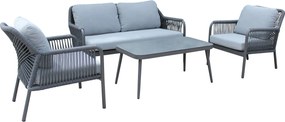 JAY - salotto da giardino in alluminio 4 posti
