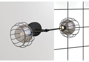 Applique SOLO BLACK 2xE27/60W/230V nero/oro