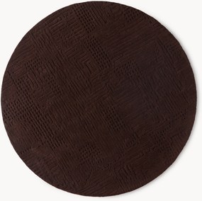 Tappeto rotondo in lana fatto a mano Merima