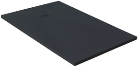 Piatto doccia MOLDCOM COMPOSITES in resina Cosmos Stone grafite L 80 x L 120 x H 3 cm opaco