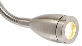 Lampada da parete intelligente in acciaio con paralume grigio incl. Wifi A60 - Stacca