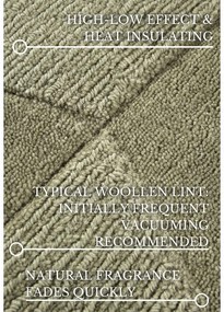 Passatoia verde in lana tessuta a mano 80x250 cm Ursule - Villeroy&amp;Boch