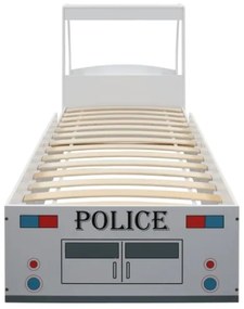 Letto Bimbo Auto della Polizia con Scrivania 90x200 cm