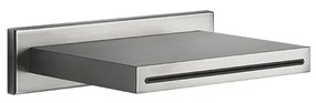 Bocca doccia a parete a cascata da completare con comando non incluso steel brushed anello 20293 gessi