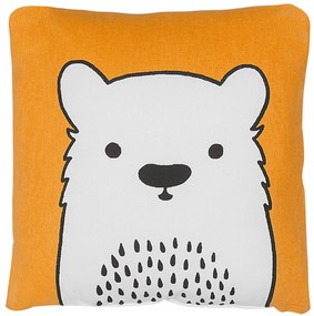 Set di 2 cuscini con stampa di orso 45 x 45 cm arancione WARANASI Beliani