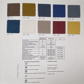 Divano Penisola 230x155 cm tessuto antimacchia - Sokol Blu