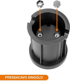 Faretto Carrabile Bidirezione GU10 IP67 - INOX con Doppio Pressacavo