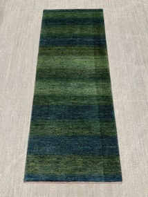 Loribaft Tappeto persiano 90x240 Verde (Iran) Annodato A Mano