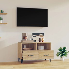 Mobile per tv rovere sonoma 80x36x50 cm legno multistrato