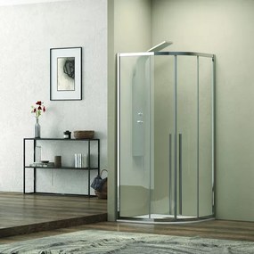 Cabina doccia 80x80 semicircolare vetro 8mm anticalcare altezza 200 KE2000 - KAMALU