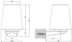 Bicchiere porta spazzolini a Muro bianco cromo Cono 45407 Gessi